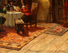 Interior Dining Room Scene Oil | Oskar Urbahn,{{product.type}}