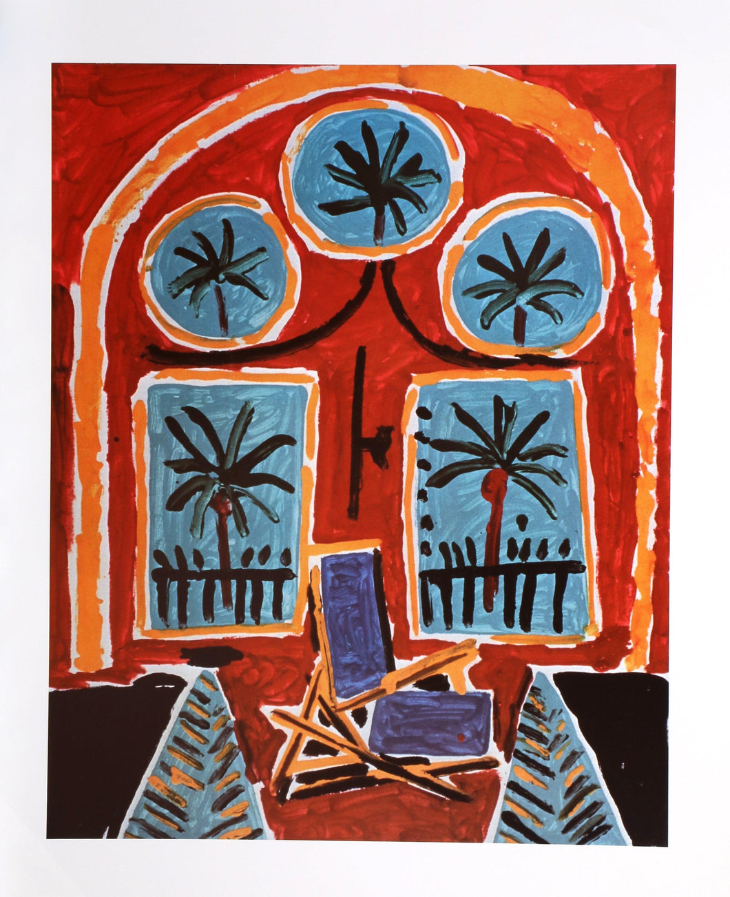 Interior with Blue Chair Poster | Pablo Picasso,{{product.type}}
