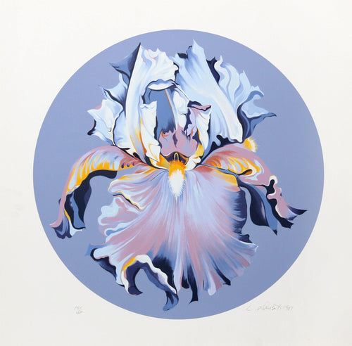 Iris on Blue III Screenprint | Lowell Blair Nesbitt,{{product.type}}
