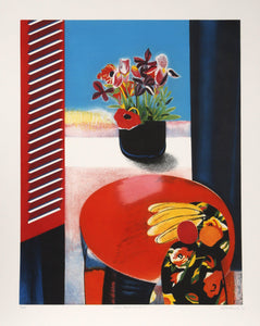 Irises, Poppies and Fruit Etching | Walter Bachinski,{{product.type}}