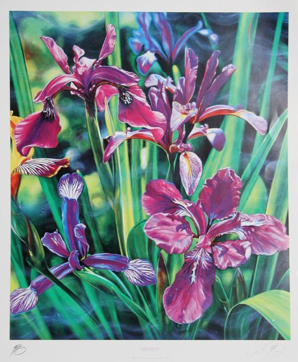 Irises Poster | Brett-Livingstone Strong,{{product.type}}