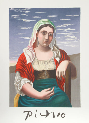 Italienne d'Apres une Photographie Lithograph | Pablo Picasso,{{product.type}}