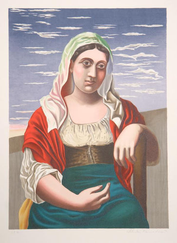 Italienne d'Apres une Photographie Lithograph | Pablo Picasso,{{product.type}}