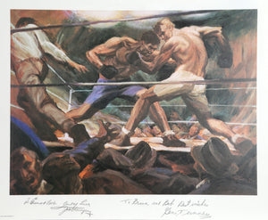 Jack Dempsey vs Gene Tunney from Sports Illustrated Living Legends Portfolio Lithograph | Gustav Rehberger,{{product.type}}