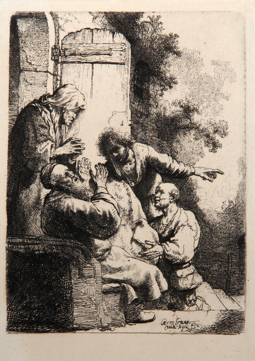 Jacob Pleurant La Mort de Son Fils Joseph (B38) Etching | Rembrandt,{{product.type}}