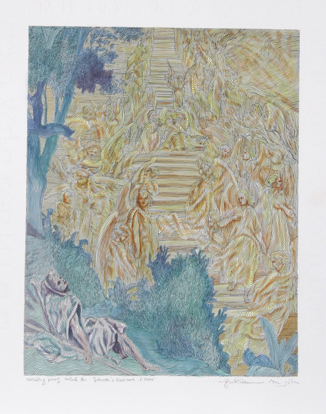 Jacob's Dream II Etching | Guillaume Azoulay,{{product.type}}