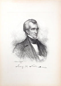 James K. Polk from The Presidents of the United States Etching | P. Raymond Audibert,{{product.type}}