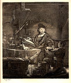 Jan Uytenbogaert (1606-84; The Goldweigher) Etching | Rembrandt,{{product.type}}