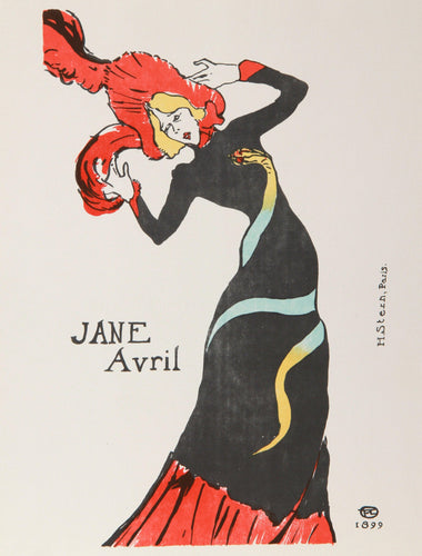 Jane Avril Lithograph | Henri de Toulouse-Lautrec,{{product.type}}