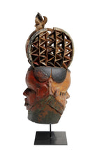 Janus Mask with Horned Figure Wood | African or Oceanic Objects,{{product.type}}