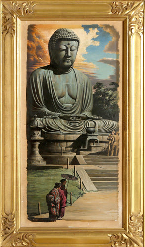 Japanese Buddha Mixed Media | Robert Riggs,{{product.type}}