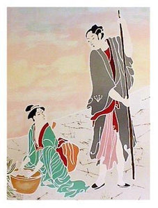 Japanese Couple Lithograph | Gina Lombardi Bratter,{{product.type}}