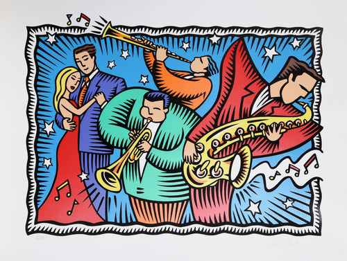 Jazz Band screenprint | Burton Morris,{{product.type}}