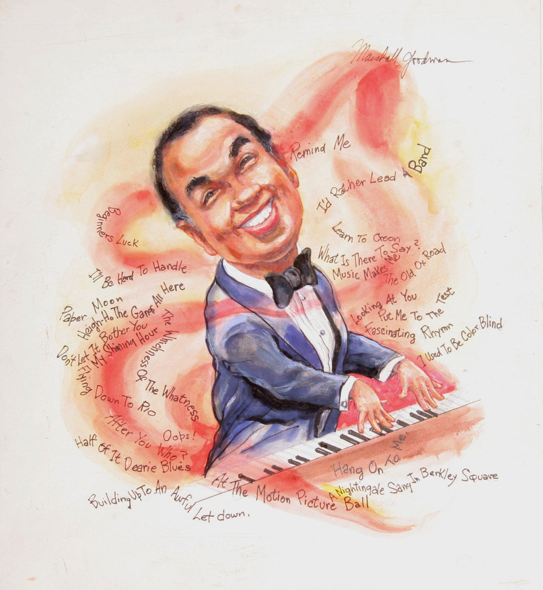 Jazz Keyboardist in Bow Tie (405) Watercolor | Marshall Goodman,{{product.type}}