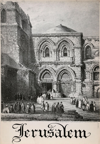 Jerusalem - Church of the Holy Sepulchre Poster | William Henry Bartlett,{{product.type}}