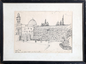 Jerusalem - The West Wall Lithograph | Joseph Ross,{{product.type}}