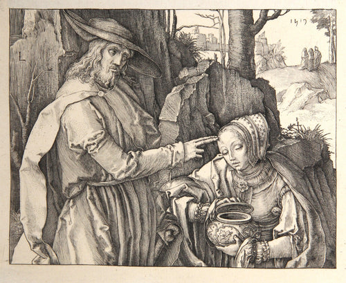 Jesus Christ apparaissant a la Madeleine sous la fourme d'un Jardiner Etching | Lucas van Leyden,{{product.type}}