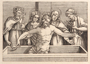 Jesus-Christ dans le Tombeau Etching | Agostino Veneziano,{{product.type}}