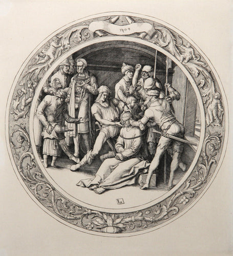 Jesus Christ outrage dans le Pretoire Etching | Lucas van Leyden,{{product.type}}