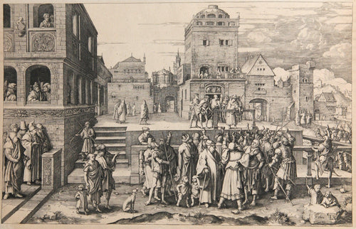 Jesus Christ presente au Peuple Etching | Lucas van Leyden,{{product.type}}