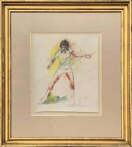 Jimbo (Jimmy Connors) Watercolor | LeRoy Neiman,{{product.type}}