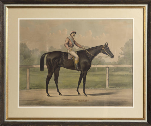 Jockey on a Horse Lithograph | Currier and Ives,{{product.type}}