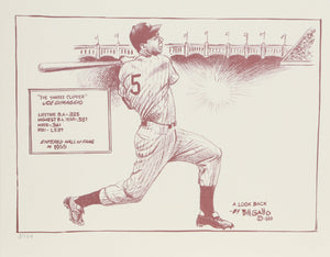 Joe DiMaggio (Hall of Fame) from A Look Back portfolio Lithograph | Bill Gallo,{{product.type}}