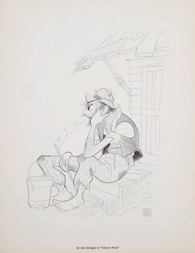 John Gielgud in Tobacco Road Lithograph | Al Hirschfeld,{{product.type}}