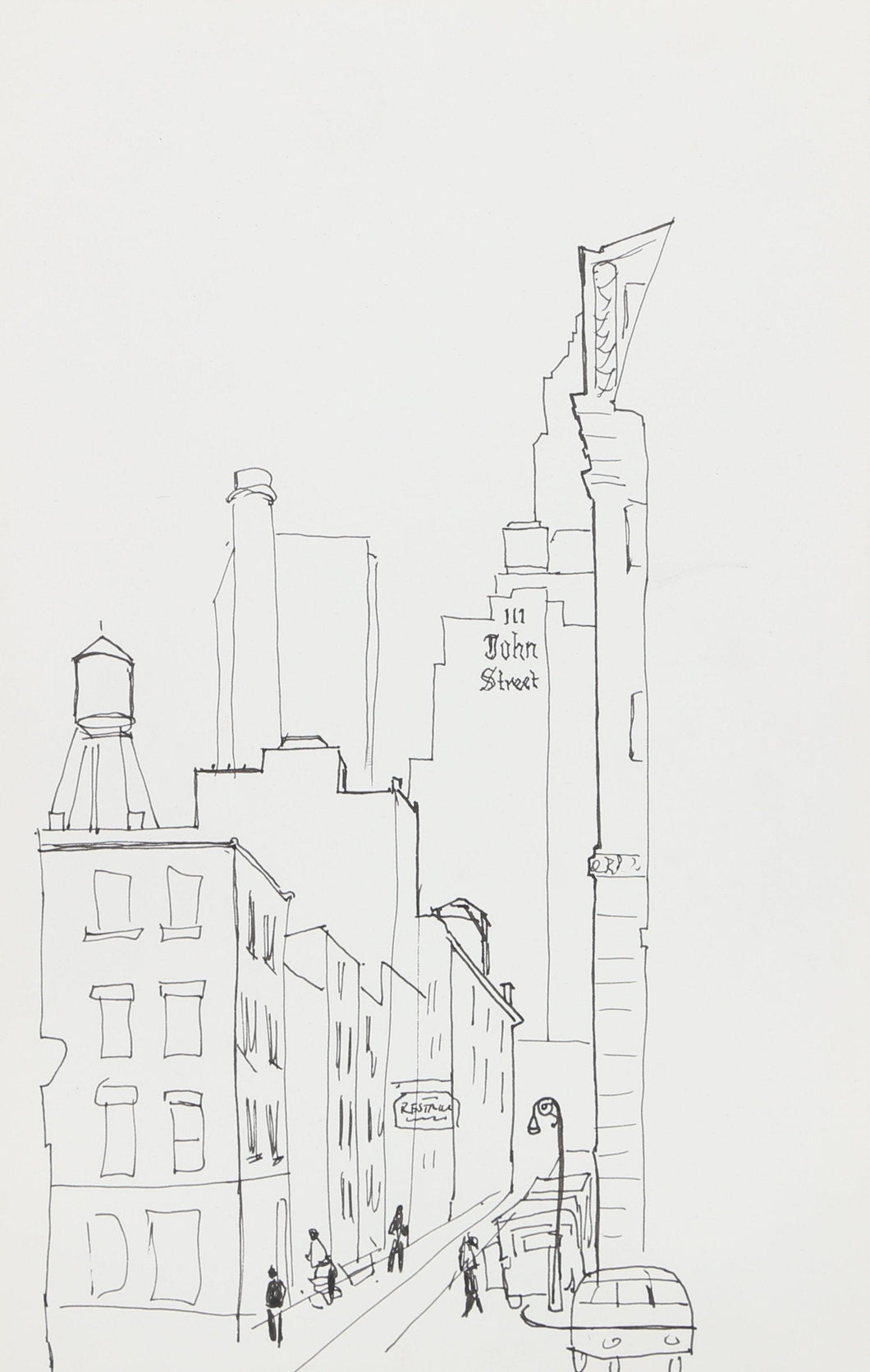 John Street - Brooklyn (P2.70) Ink | Eve Nethercott,{{product.type}}