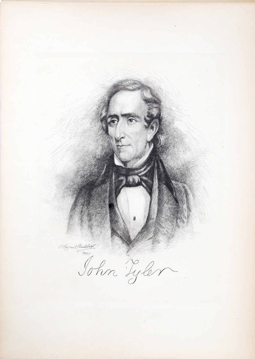 John Tyler from The Presidents of the United States Etching | P. Raymond Audibert,{{product.type}}