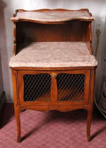 John Widdecomb Co. Pair of  Pink Marble Two-Tier Night Stands Furniture | Furniture,{{product.type}}