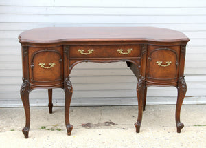 John Widdicomb Kidney Shaped Desk with Custom Glass top Furniture | Furniture,{{product.type}}