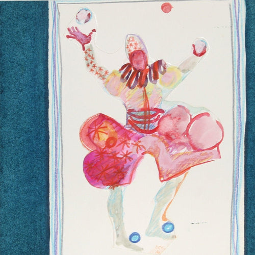 Juggling Clown II Gouache | Jean-Jacques Vergnaud,{{product.type}}