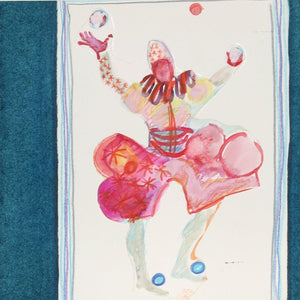 Juggling Clown II Gouache | Jean-Jacques Vergnaud,{{product.type}}