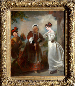 Juliet and Her Nurse with the Page Peter from Shakespeare's Romeo and Juliet Oil | Henry Perronet Briggs,{{product.type}}