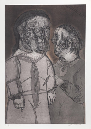 Justine y el Marquez de Sade from the Intolerance Portfolio Etching | José Luis Cuevas,{{product.type}}