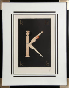 K' from the Alphabet Suite Screenprint | Erté,{{product.type}}