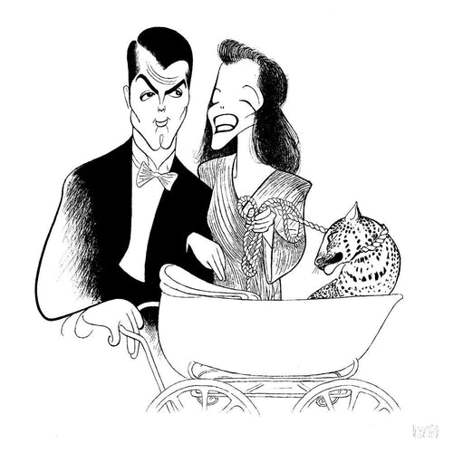 Katherine Hepburn & Cary Grant - Bringing Up Baby Lithograph | Al Hirschfeld,{{product.type}}
