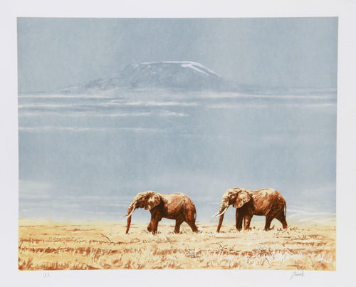 Kilimanjaro Elephants Lithograph | Joseph Vance,{{product.type}}