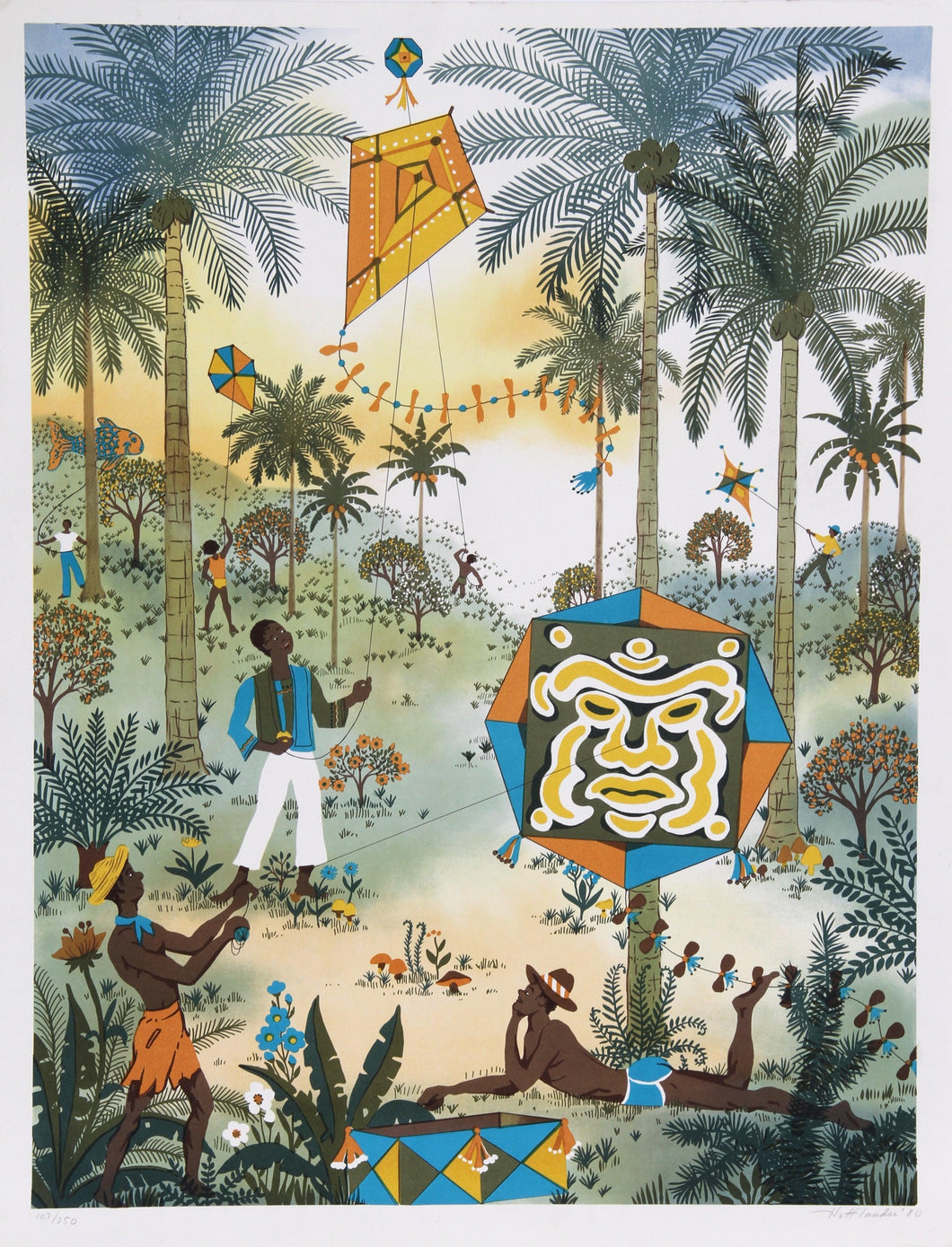 Kite Flyers Screenprint | Jack Hofflander,{{product.type}}