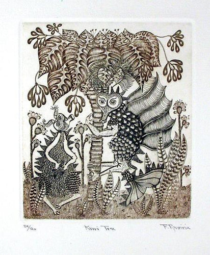 Kiwi Tree Etching | Felicity Rainnie,{{product.type}}