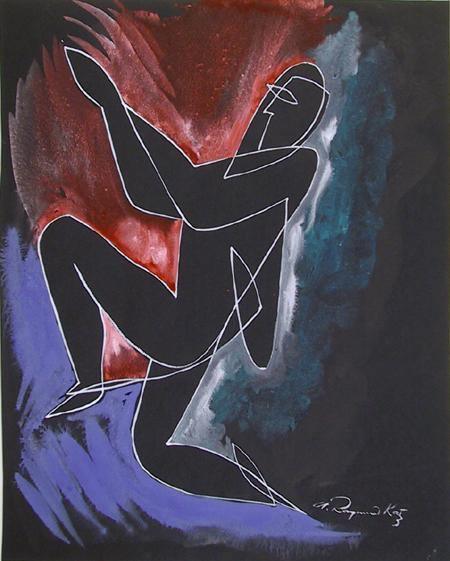 Kneeling Man Acrylic | Alexander Raymond Katz,{{product.type}}