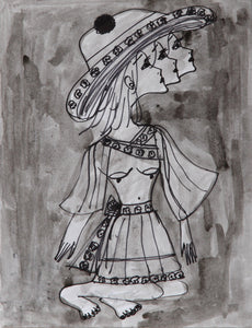 Kneeling Woman (100) Watercolor | Kyu Sun Ariola,{{product.type}}