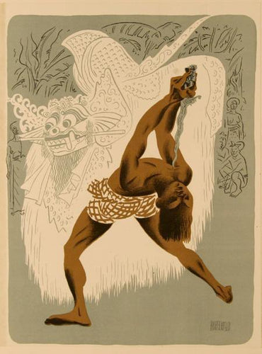 Kris Dancer, Bali Lithograph | Al Hirschfeld,{{product.type}}