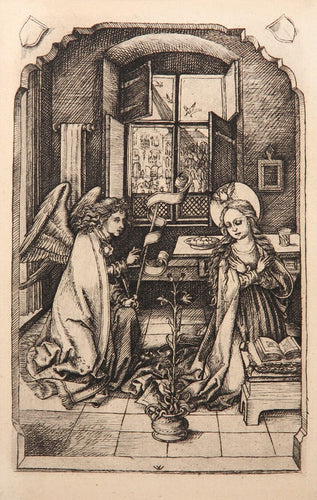 L'Annonciation Etching | Wenzel von Olmutz,{{product.type}}