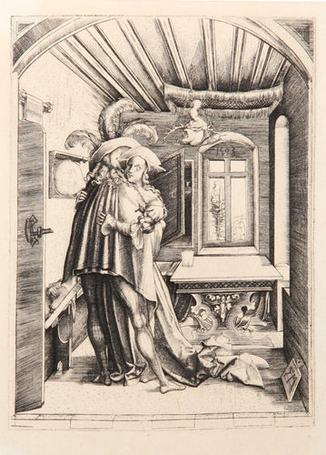 L'embrassement Etching | Matthaus Zaisinger (aka Master M.Z.),{{product.type}}