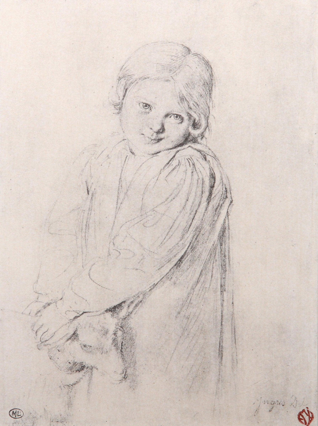 L'Enfant a la Chevre Lithograph | Jean-Auguste-Dominique Ingres,{{product.type}}