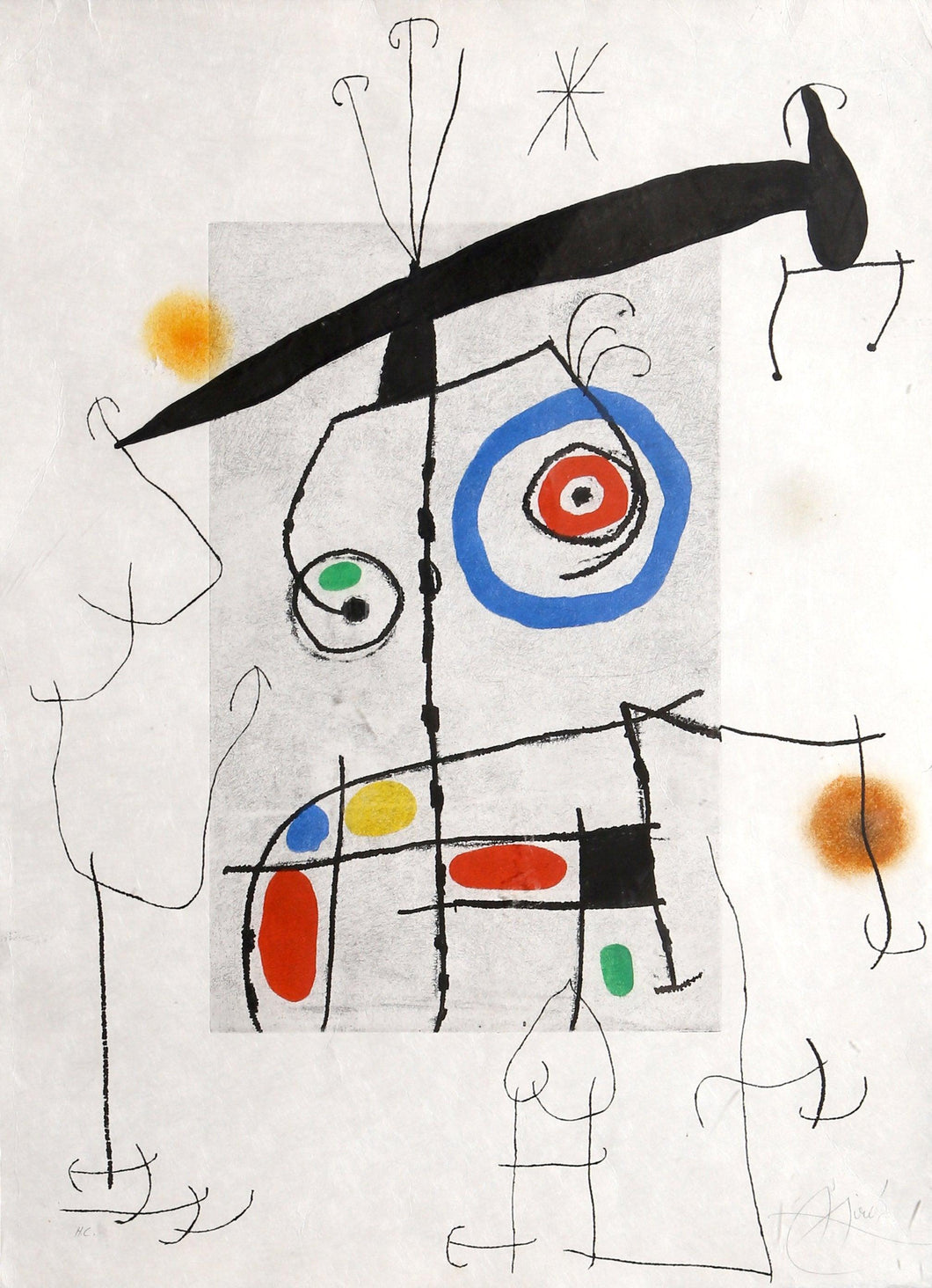 L'homme au balancier Etching | Joan Miro,{{product.type}}