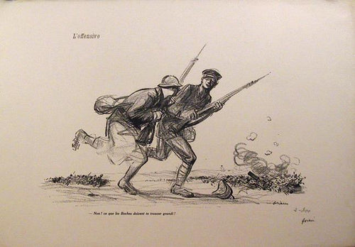 L'Offensive Lithograph | Jean-Louis Forain,{{product.type}}