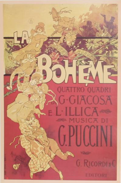 La Boheme Poster | Adolfo Hohenstein,{{product.type}}